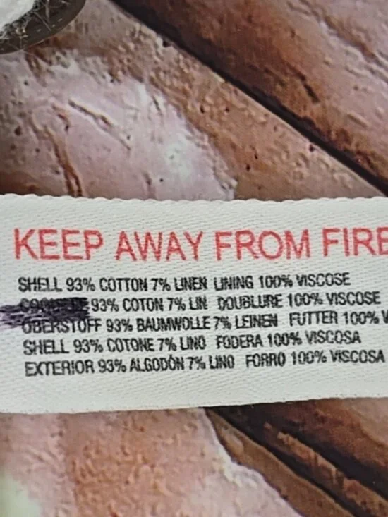 FREE PEOPLE WOMEN'S SIZE XS WHITE CROP TOP COTTON LINEN WITH SIDE BUTTONS LINED. - Picture 15 of 16